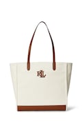 Lauren Ralph Lauren torebka bawełniana kolor beżowy 431982234