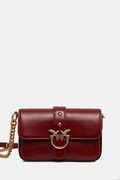 Pinko torebka skórzana kolor bordowy 105353 A2X6