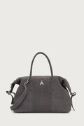 Patrizia Pepe torebka crossbody damska zamszowa szara 2B0145 L152