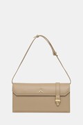 Patrizia Pepe torebka skórzana kolor beżowy 8B0327 L061