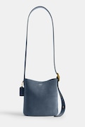 Coach torebka zamszowa Suede Bleecker Bucket 21 kolor niebieski CCW84