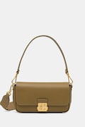 Coccinelle poșetă de piele C-ME LOCK culoarea verde, E1 U4K 12 02 01