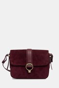 Barbour torebka zamszowa Rosa kolor bordowy LBA0508