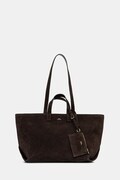 Semišová kabelka A.P.C. LE DRUMMER hnedá farba, PXCAL.F67057