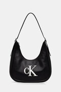 Calvin Klein geantă baguette damskă cu imitație de piele neagră LV04F3427G