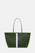 Tory Burch torebka tote damska z imitacji skóry The Racer zielona 178726