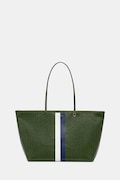 Tory Burch torebka tote damska z imitacji skóry The Racer zielona 178726