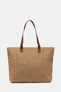 Twinset torebka shopper damska pleciona beżowa 261LB7BBB