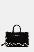 Twinset crossbody kabelka dámska pletená čierna 261TD8291