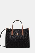 Tommy Hilfiger klasična torbica ženska iz umetnega usnja črna AW0AW18393