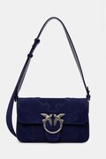 Pinko torebka crossbody damska zamszowa granatowa 106244 A0F6