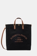 Elisabetta Franchi nákupní taška dámská bavlněná černá BS14A62E2