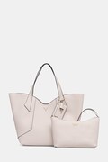 Guess Torebka shopper damska z imitacji skóry DARCY beżowa HWBG99 14240