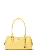 Lauren Ralph Lauren torebka skórzana kolor żółty 431P06068