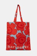 Marimekko geantă tote pentru femei, din bumbac roșie 095321