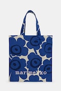 Marimekko tote bag pentru femei, din bumbac bleumarin 095321