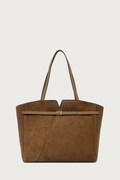 BOSS torebka shopper damska zamszowa beżowa 50567595