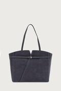 BOSS torebka shopper damska zamszowa niebieska 50567595