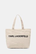 Karl Lagerfeld torebka tote damska bawełniana K/ESSENTIAL beżowa B2W50099