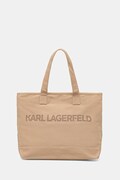 Karl Lagerfeld torebka tote damska bawełniana K/ESSENTIAL beżowa B2W50099