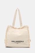 Karl Lagerfeld torebka tote damska bawełniana K/RSG beżowa B2W50021