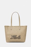 Karl Lagerfeld shopper γυναικεία δερμάτινη K/SIGNATURE μπεζ B2W30205