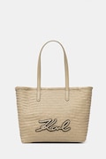 Karl Lagerfeld shopper γυναικεία δερμάτινη K/SIGNATURE μπεζ B2W30205