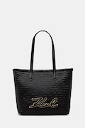 Karl Lagerfeld shopper γυναικεία δερμάτινη K/SIGNATURE μαύρη B2W30205
