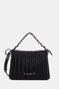 Karl Lagerfeld torebka damska z imitacji skóry K/WEAVE czarna B2W30033