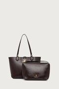 U.S. Polo Assn. torebka shopper damska z imitacji skóry MARGARET brązowa BEUMF9044WVP