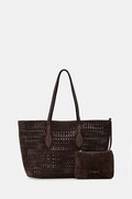Gianni Chiarini torebka shopper damska zamszowa MASHUP brązowa BS 11837 CMLSR