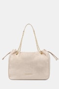 Valentino Bags borsa shopper da donna in imitazione di scamoscio MAXI beige VBS9U701
