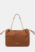 Valentino Bags borsa shopper da donna in imitazione di scamoscio MAXI marrone VBS9U701