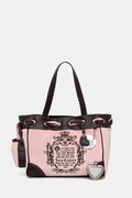 Juicy Couture torebka shopper damska bawełniana DAYDREAMER różowa BEJD09883WC2