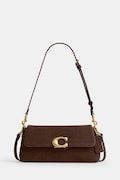 Coach torebka crossbody damska zamszowa Suade Jet Shoulder Bag brązowa CDZ74