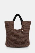 United Colors of Benetton torebka hobo damska pleciona brązowa 69GMVY02P