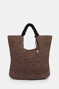 United Colors of Benetton torebka hobo damska pleciona brązowa 69GMVY02P