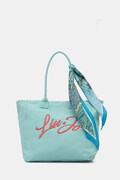 Liu Jo torba plażowa damska bawełniana turkusowa VA6191 T546A