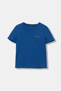 Calvin Klein Jeans t-shirt bawełniany dziecięcy kolor niebieski gładki IU0IU00719