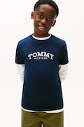 Tommy Hilfiger t-shirt bawełniany dziecięcy kolor granatowy z nadrukiem KB0KB10051
