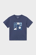 Mayoral t-shirt in cotone per bambini colore blu con applicazione 106