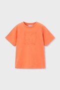 Mayoral t-shirt bawełniany dziecięcy kolor pomarańczowy z nadrukiem 170