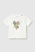 Mayoral t-shirt bawełniany dziecięcy kolor biały z nadrukiem 1004