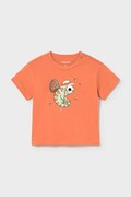 Mayoral t-shirt bawełniany dziecięcy kolor pomarańczowy z nadrukiem 1004