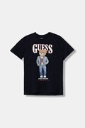 Дитяча бавовняна футболка Guess колір синій з принтом L6RI11 K8HM4