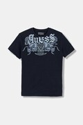 Guess t-shirt bawełniany dziecięcy kolor granatowy z nadrukiem L6RI21 K8HM4