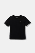 Guess t-shirt bawełniany dziecięcy kolor czarny gładki L6RI27 I3Z14