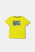 Guess t-shirt bawełniany dziecięcy kolor zielony z nadrukiem N6RI00 K8HM4