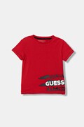 Guess t-shirt bawełniany dziecięcy kolor czerwony z nadrukiem N6RI02 K8HM4