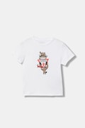 Guess t-shirt bawełniany dziecięcy kolor biały z nadrukiem N6RI03 K8HM4